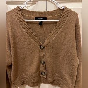 Cropped Cardigan with Buttons